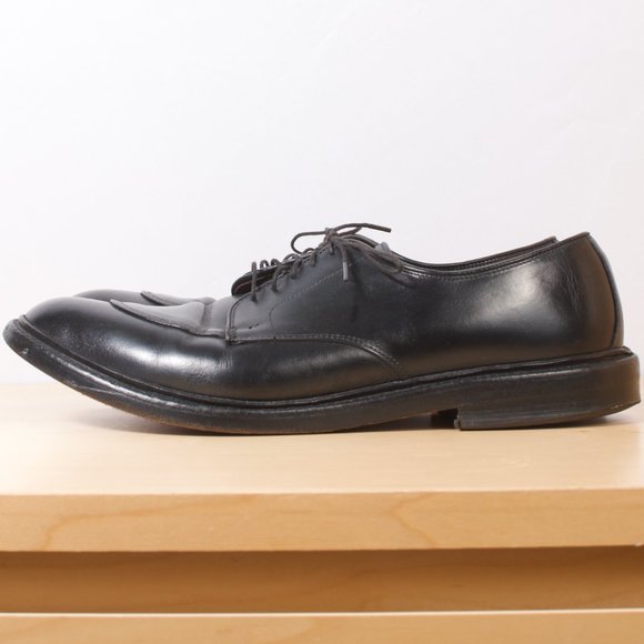 Allen Edmonds Men's Shoe 🇺🇸 Walton Round Apron-toe Derby 11D Black GUC - Picture 2 of 8